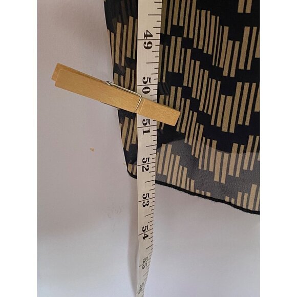 Enfocus Petite Chevron Sleeveless Maxi Dress Blue & Tan Women’s Size 10 - Picture 9 of 9